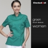 short sleeve green coat 